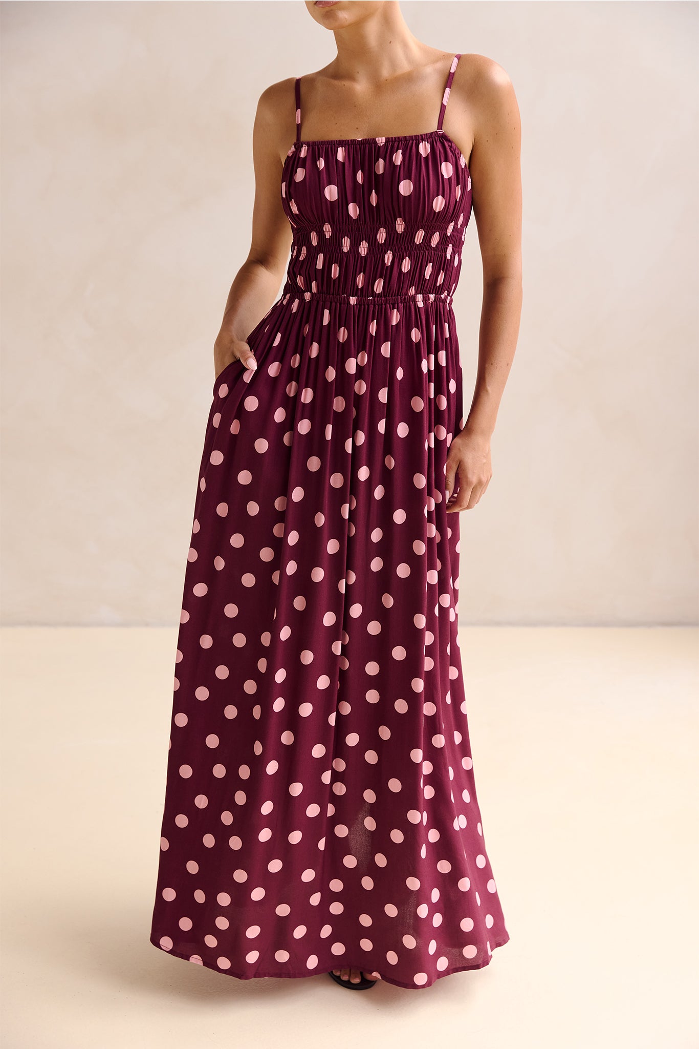 Clarissa Maxi Dress (Wine)
