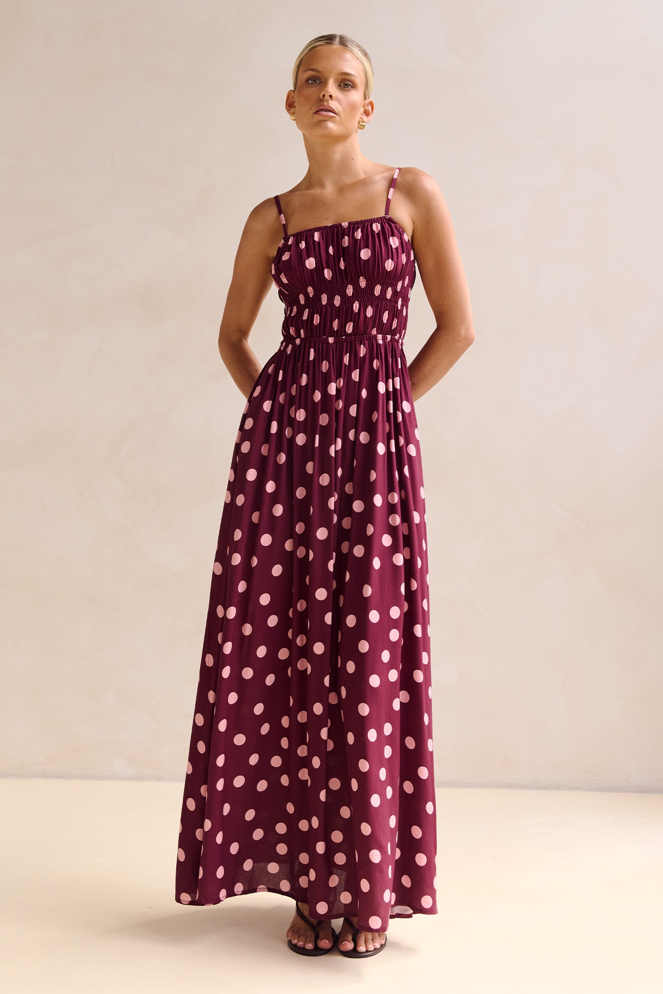 Clarissa Maxi Dress (Wine)