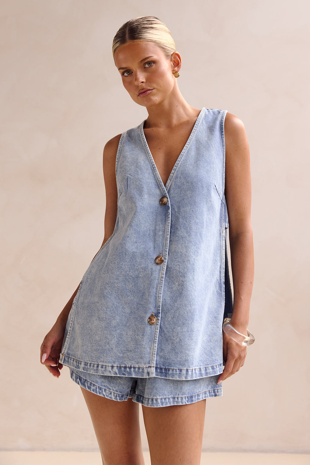 Astra Denim Set (Light Blue)