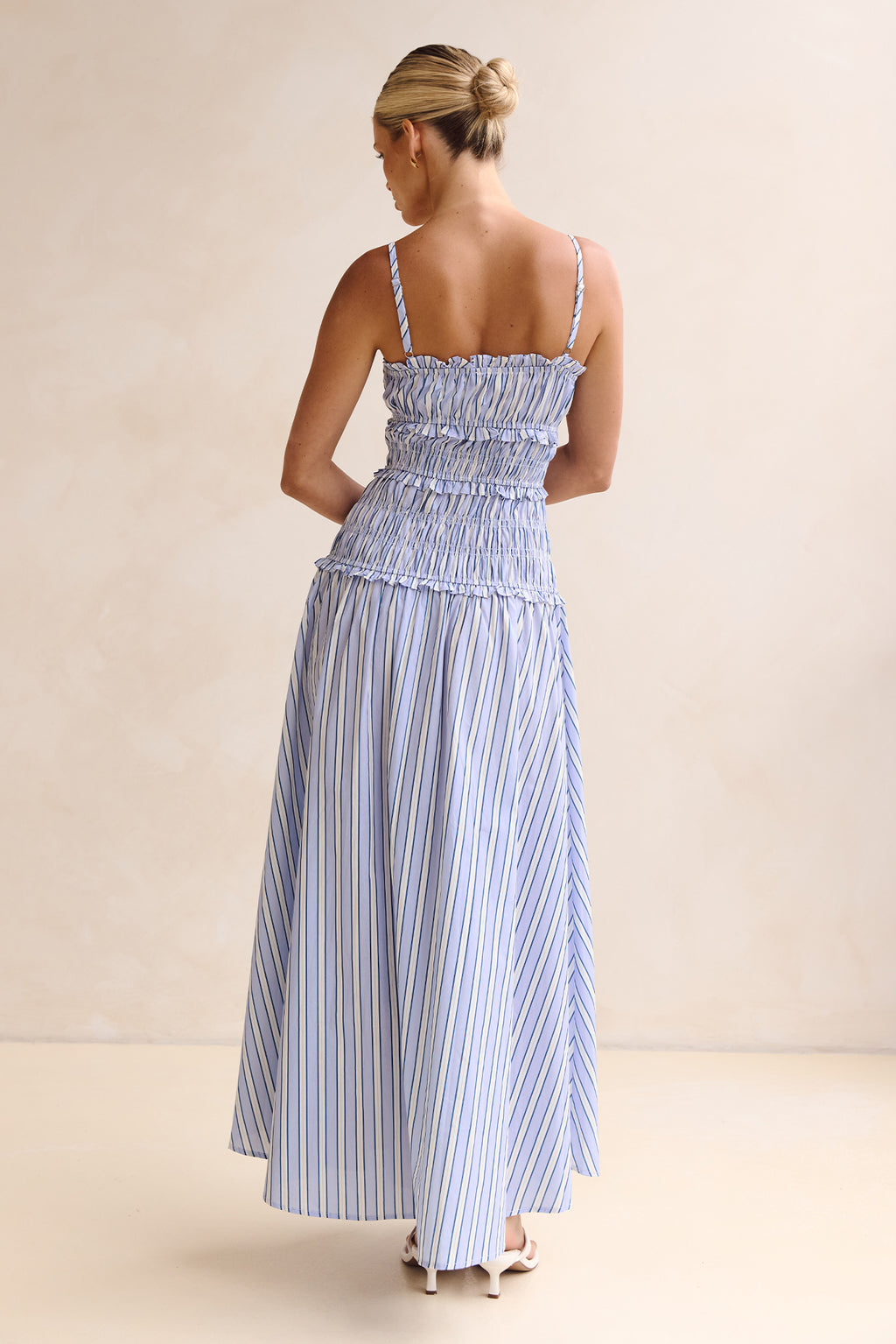 Brooke Maxi Dress (Azure Stripe)