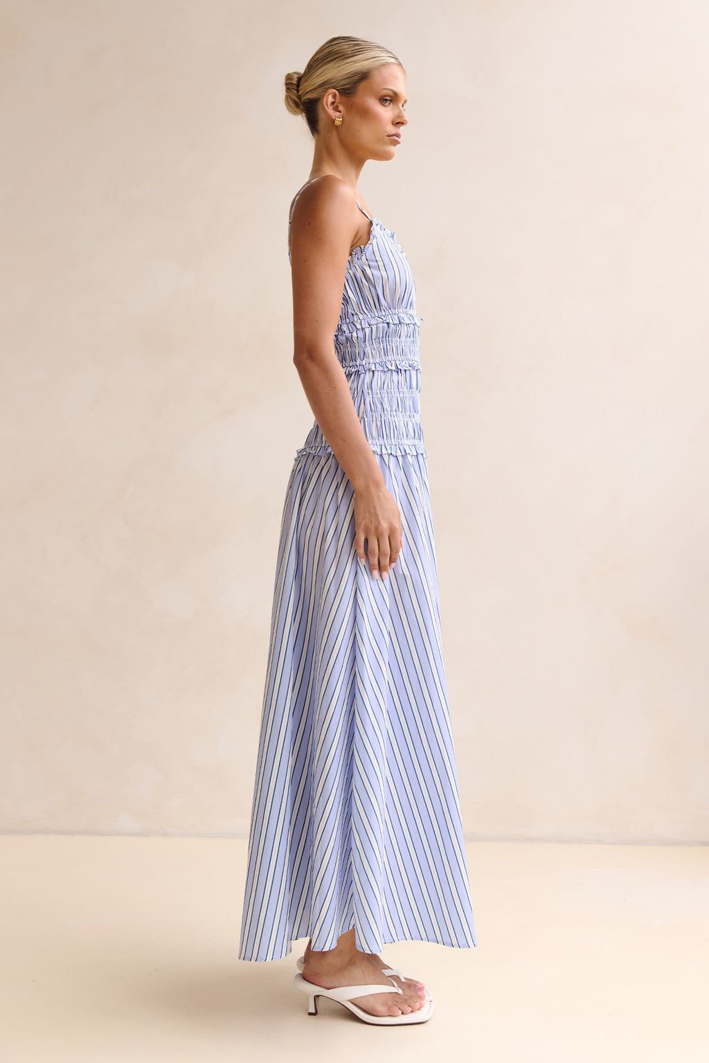 Brooke Maxi Dress (Azure Stripe)