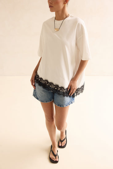 Nora Tee (White/Black)