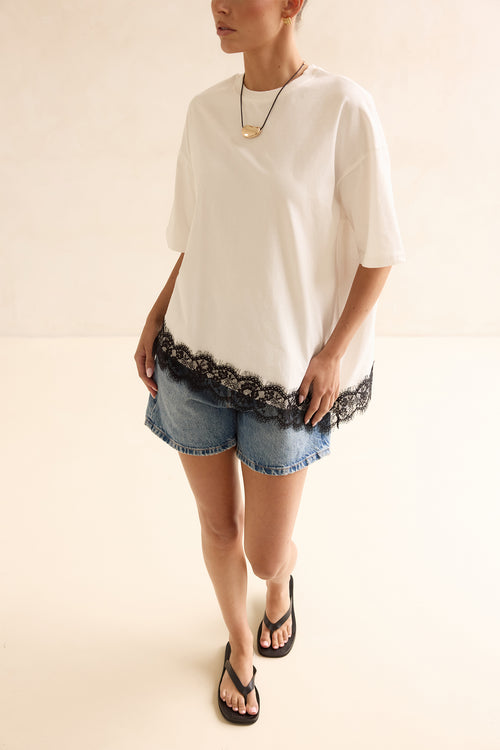 Nora Tee (White/Black)