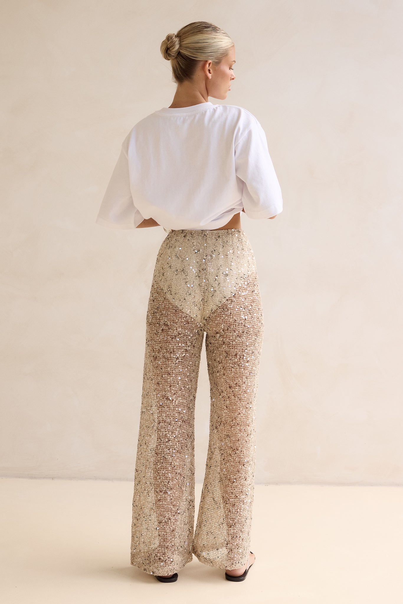 Edela Sequin Pant (Beige)