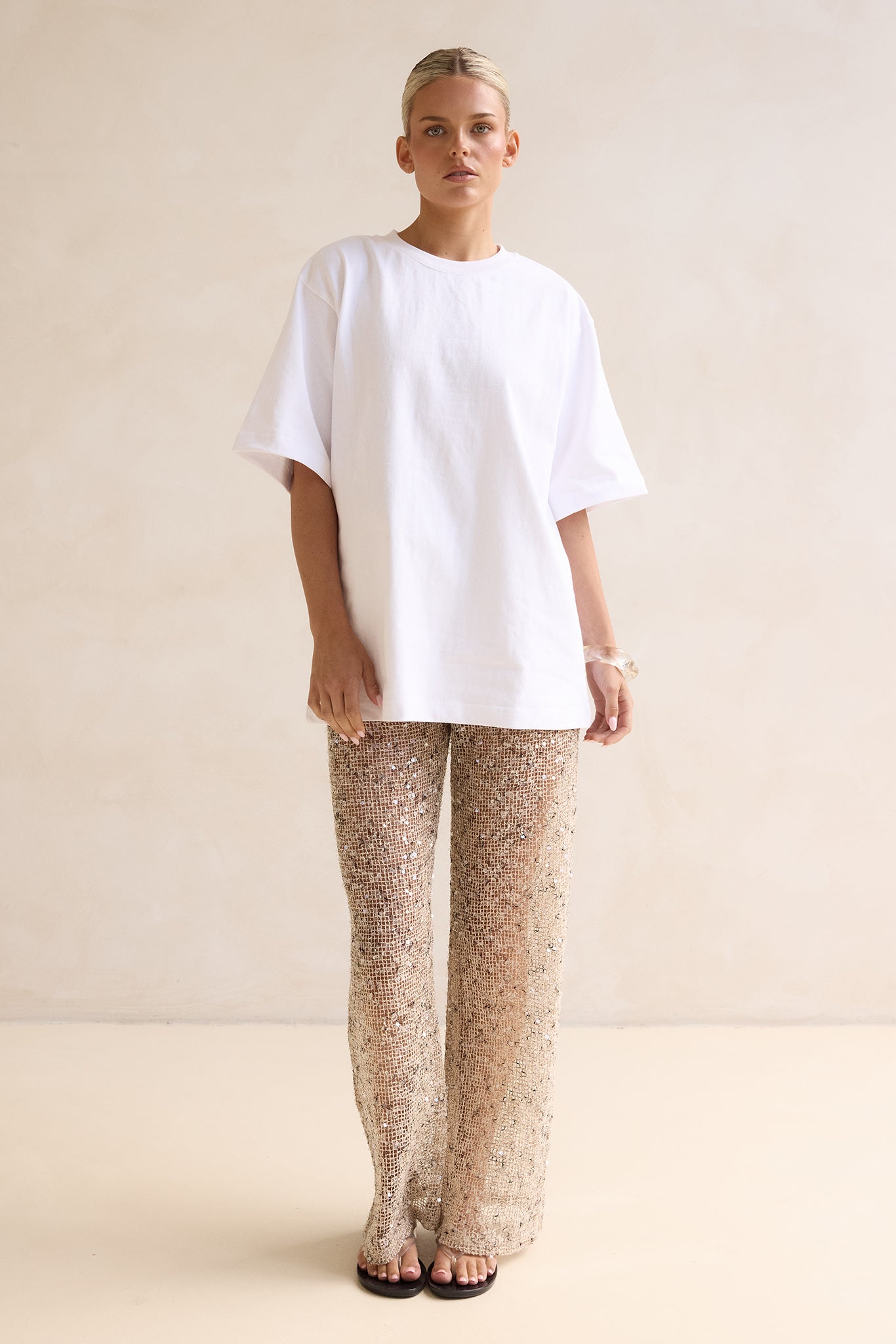 Edela Sequin Pant (Beige)
