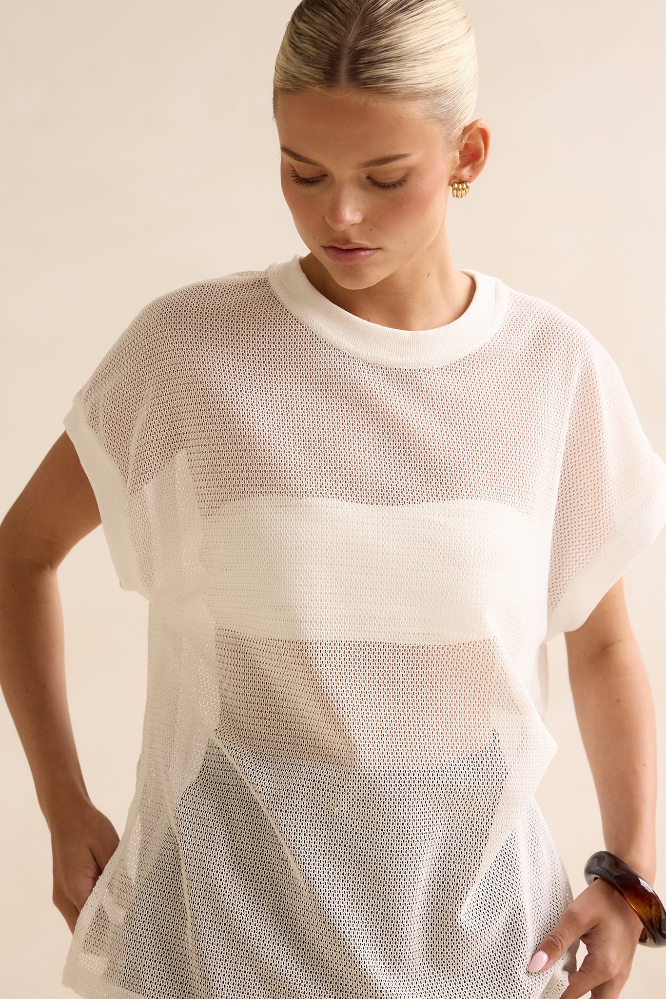 Avalon Mesh Tee (White)