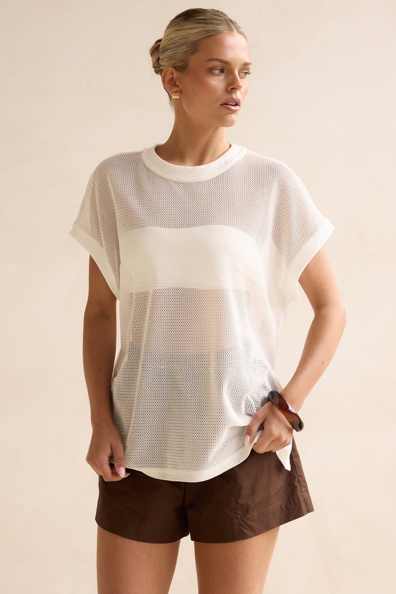 Avalon Mesh Tee (White)