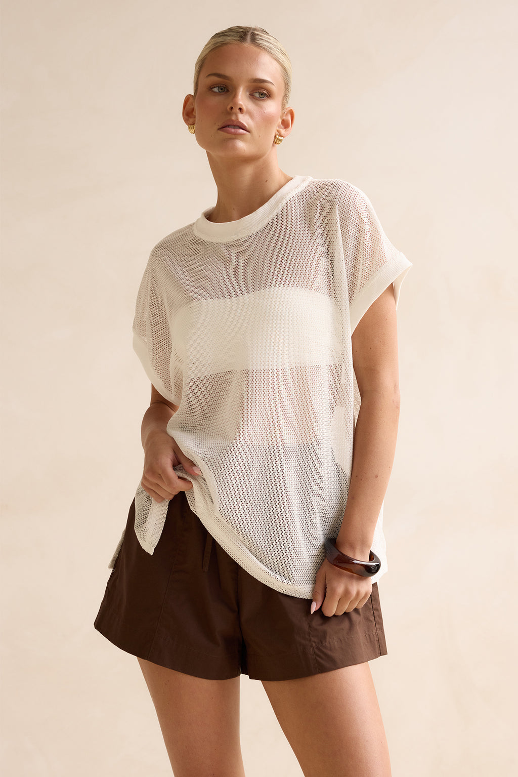 Avalon Mesh Tee (White)