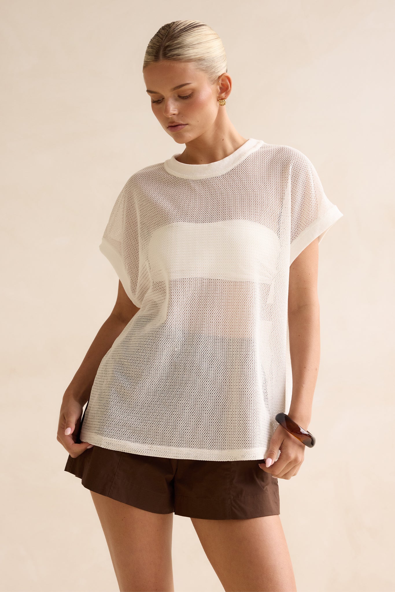 Avalon Mesh Tee (White)