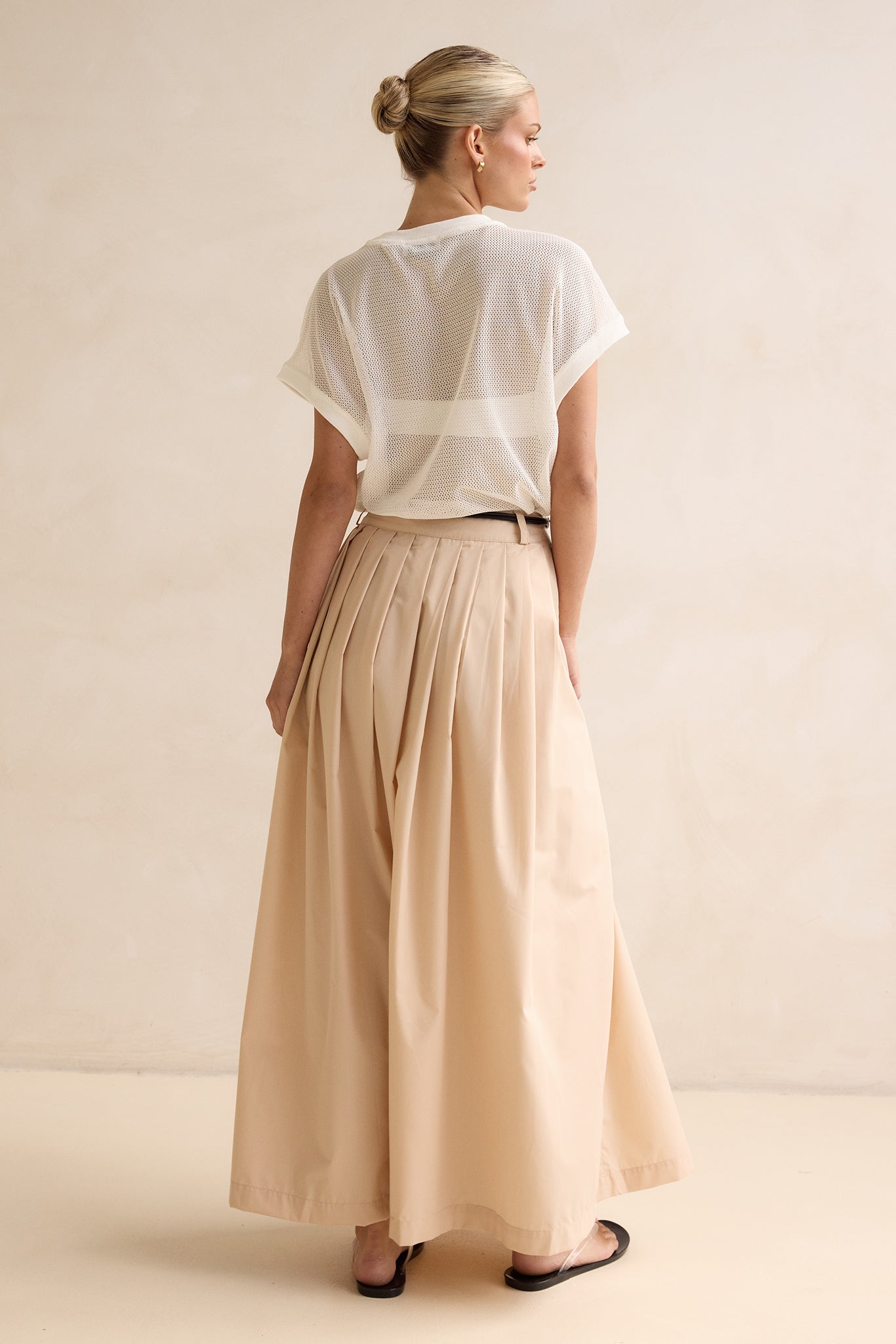 Arabella Maxi Skirt (Beige)