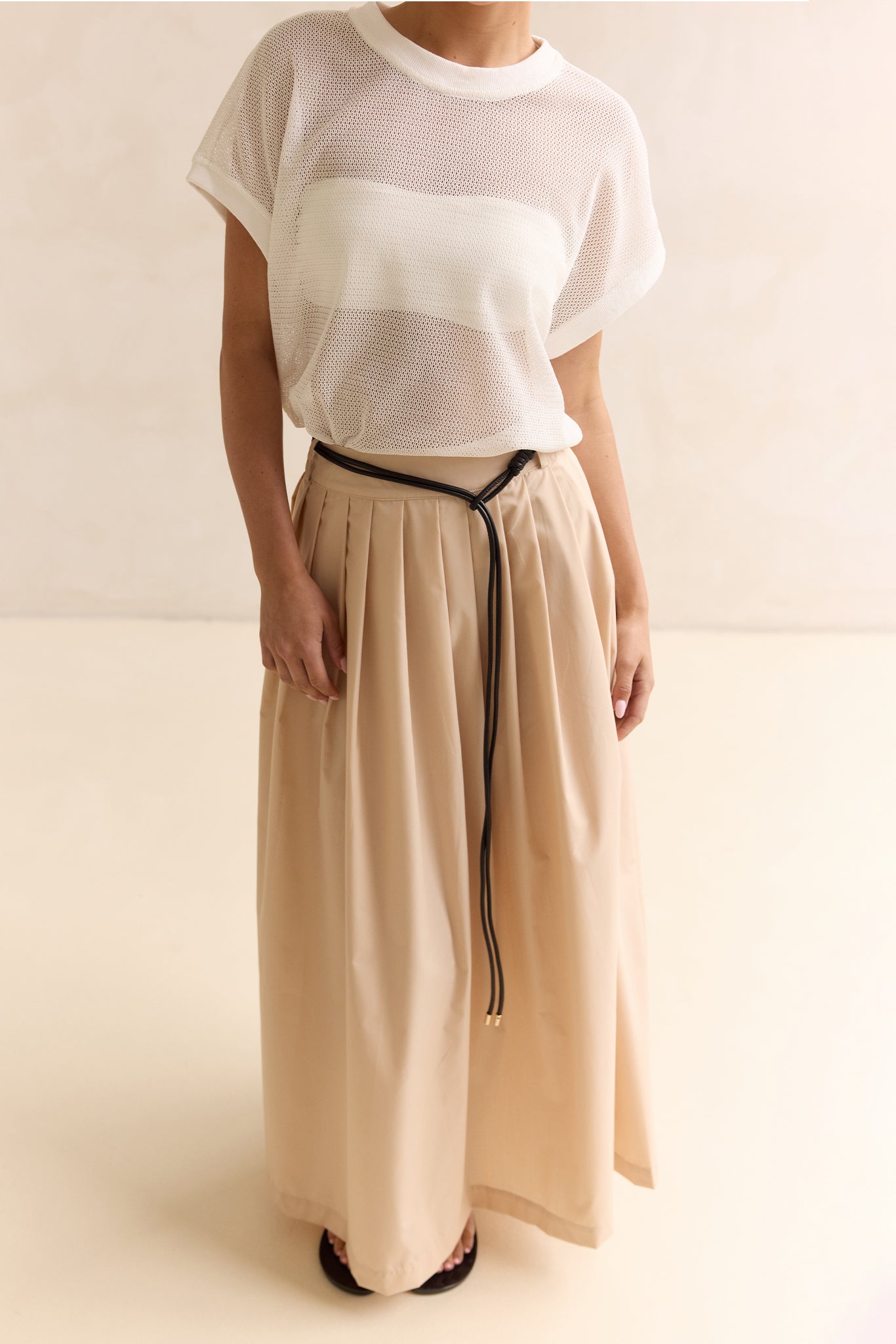 Arabella Maxi Skirt (Beige)