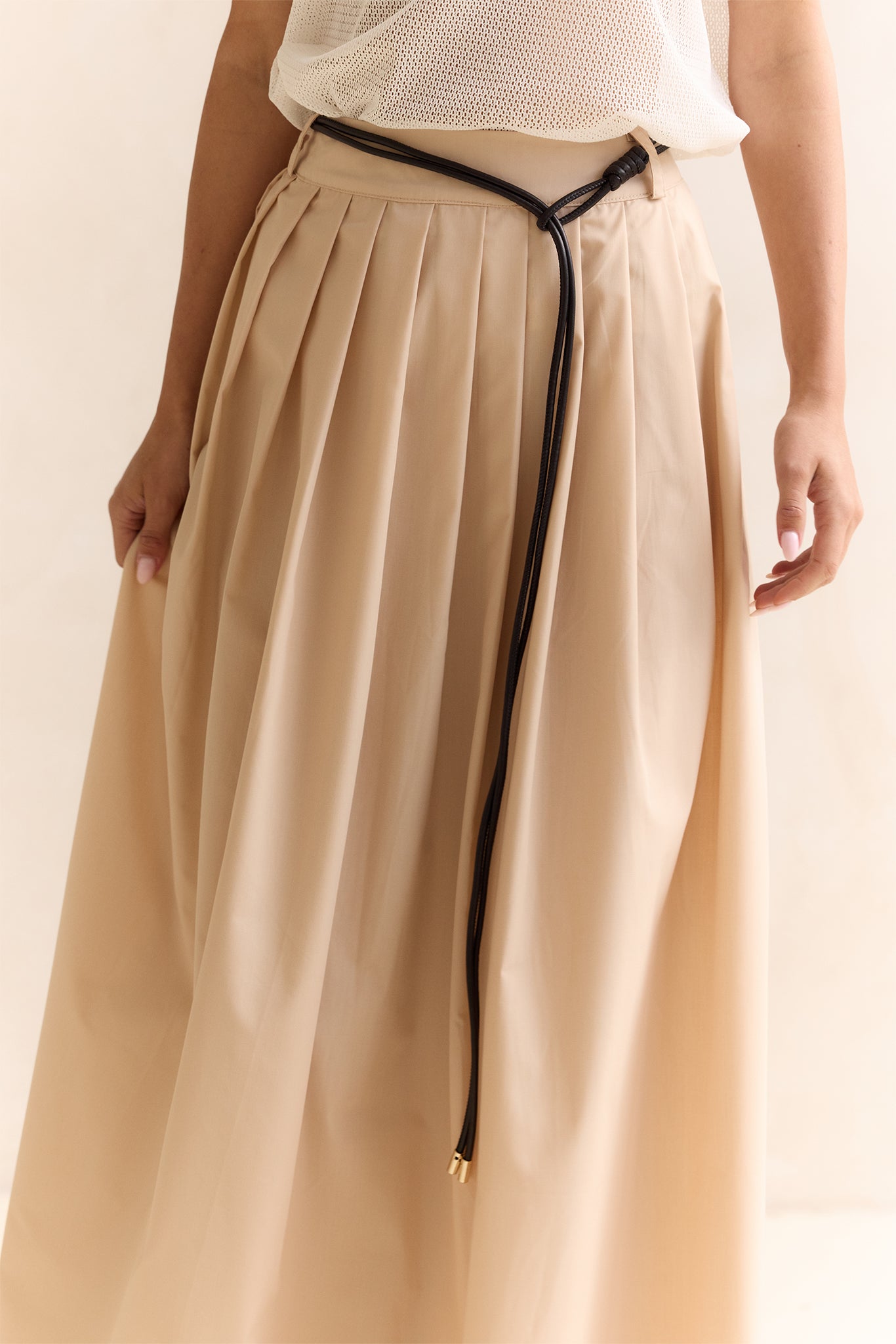 Arabella Maxi Skirt (Beige)