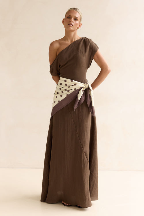 Claire Maxi Dress (Chocolate)