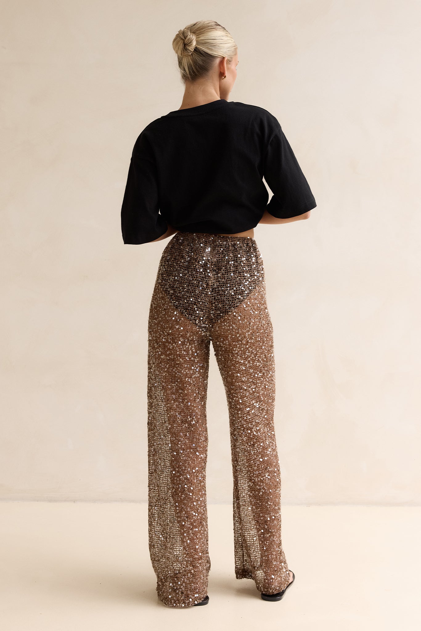 Edela Sequin Pant (Chocolate)
