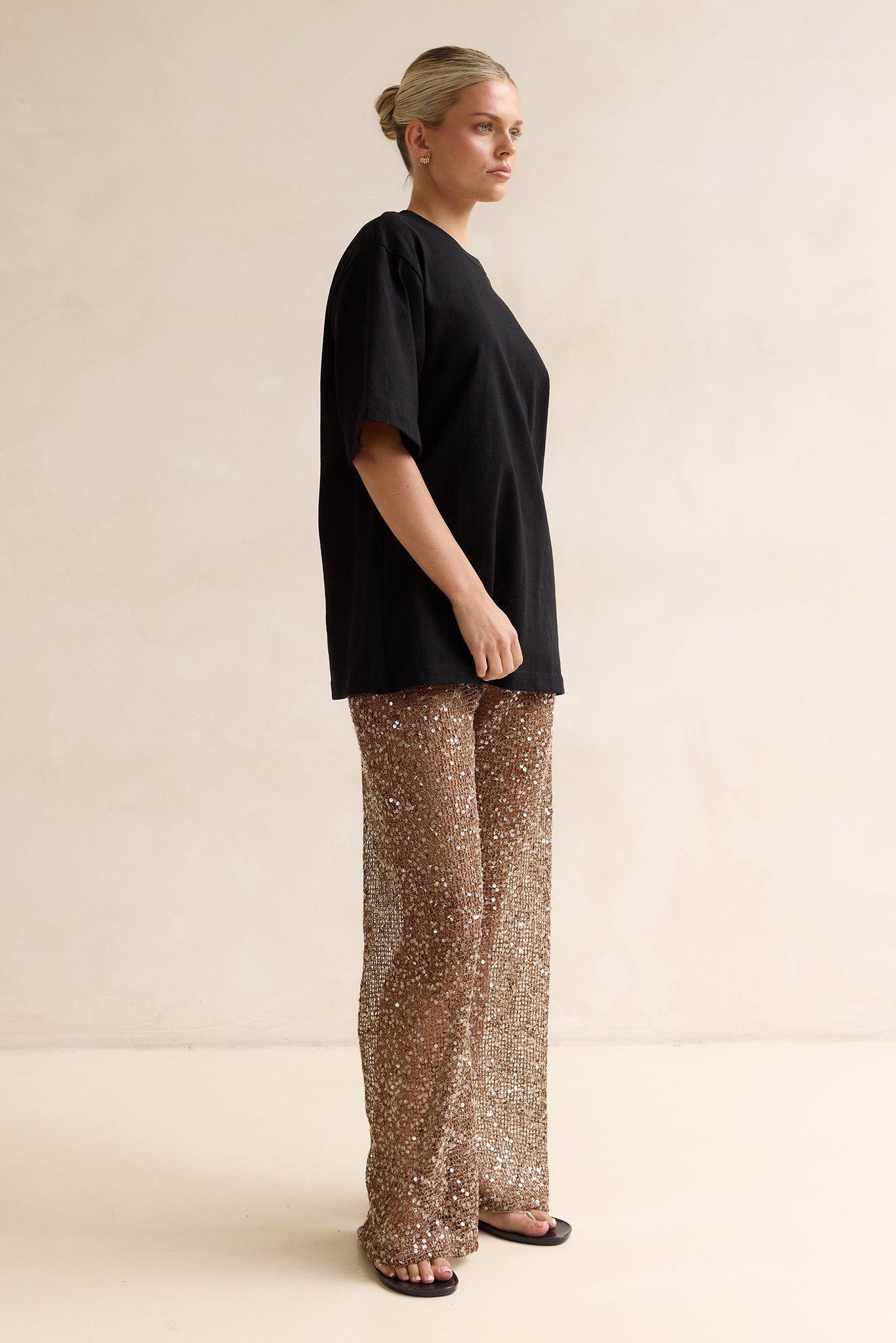 Edela Sequin Pant (Chocolate)