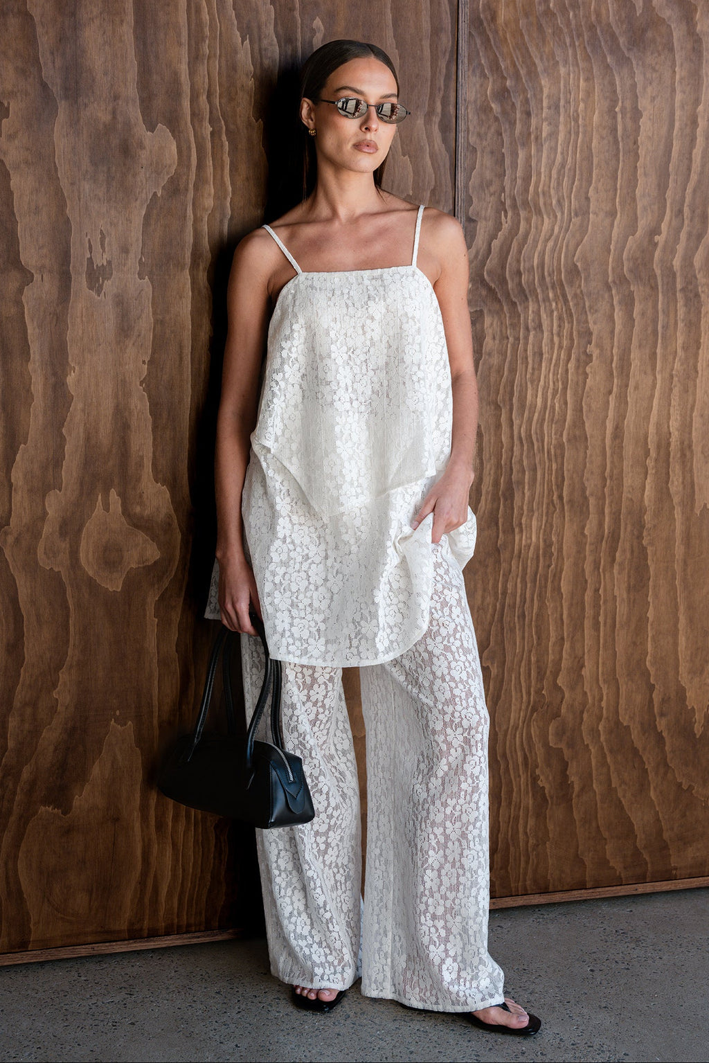 Cora Lace Pant (Cream)