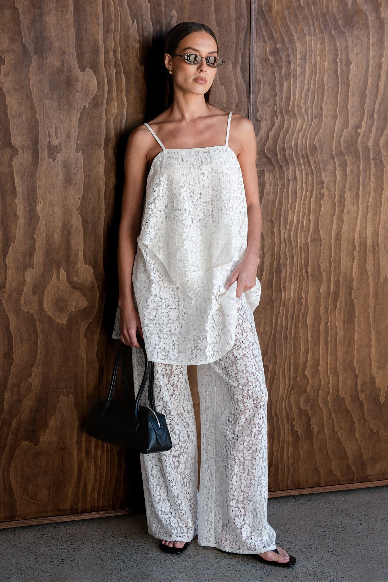 Cora Lace Pant (Cream)