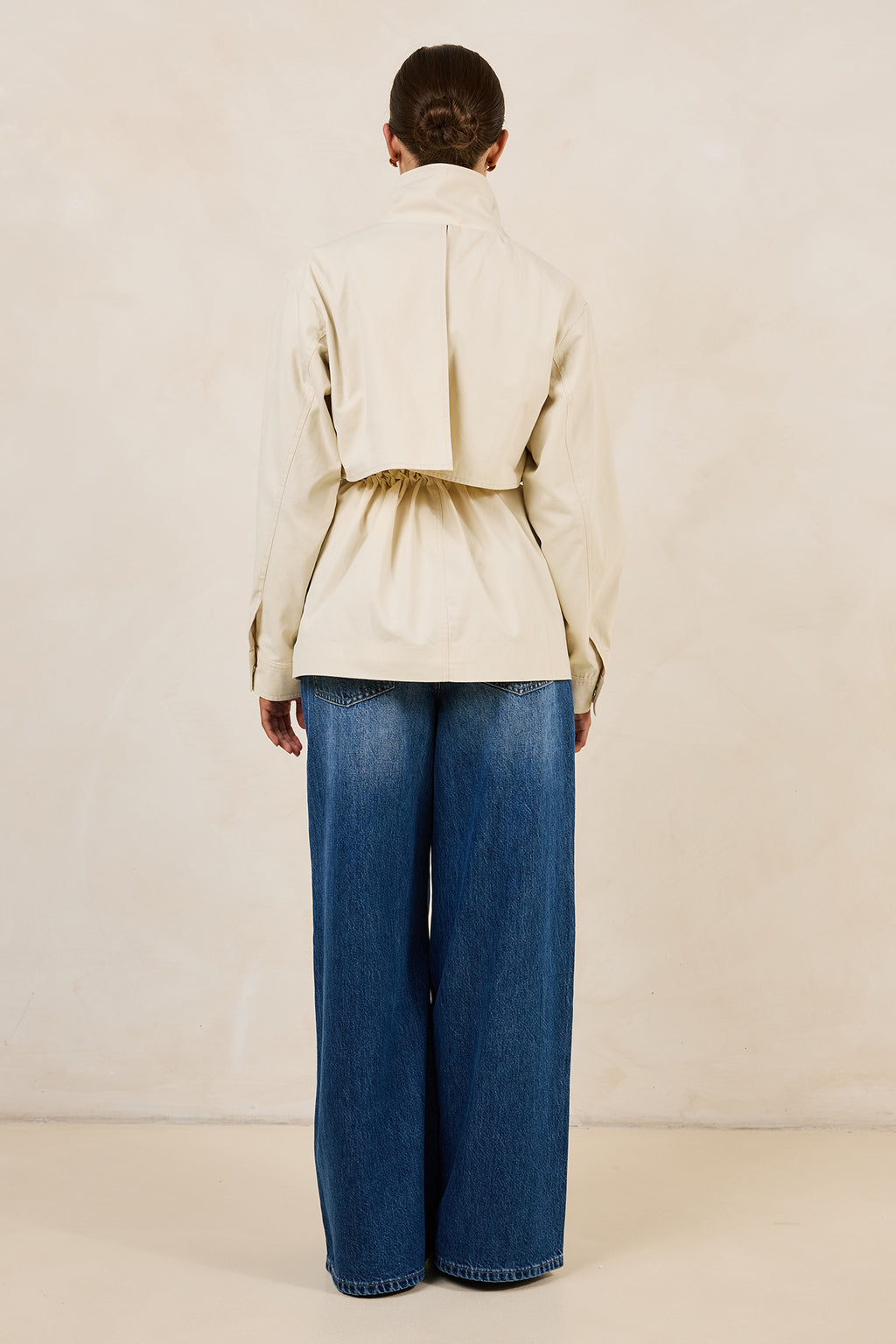 Monroe Funnel Neck Jacket (Ivory)