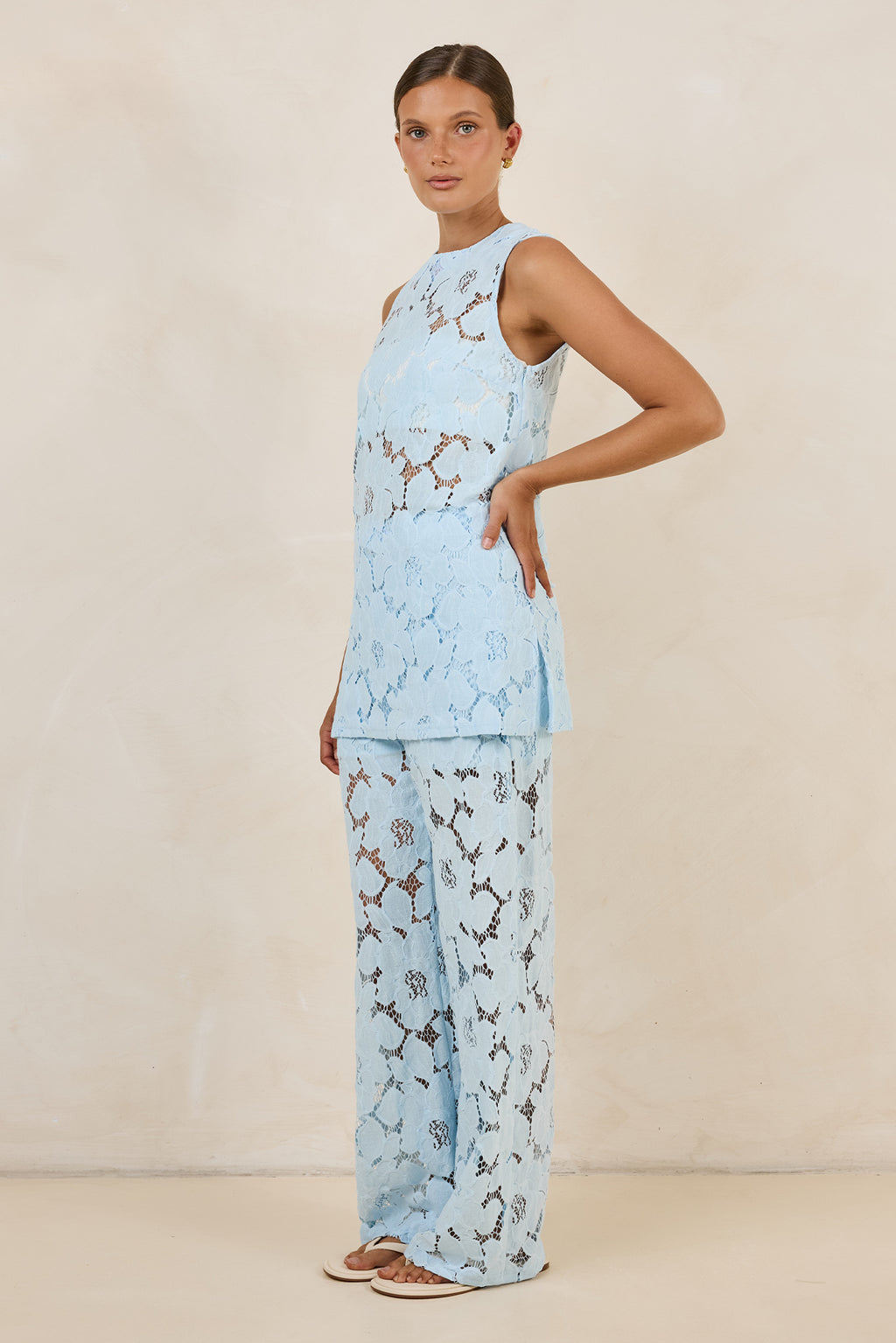 Jocelyn Lace Pant (Light Blue)