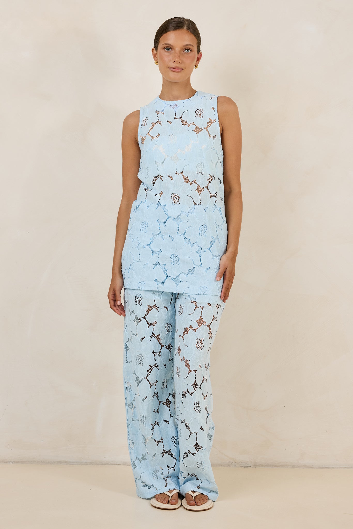 Jocelyn Lace Pant (Light Blue)