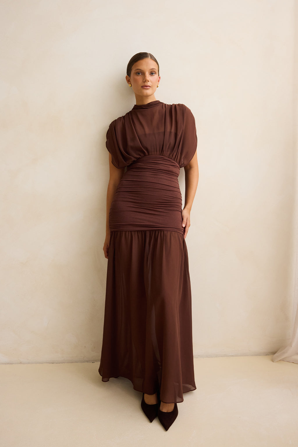 Tate Maxi Dress (Chocolate)
