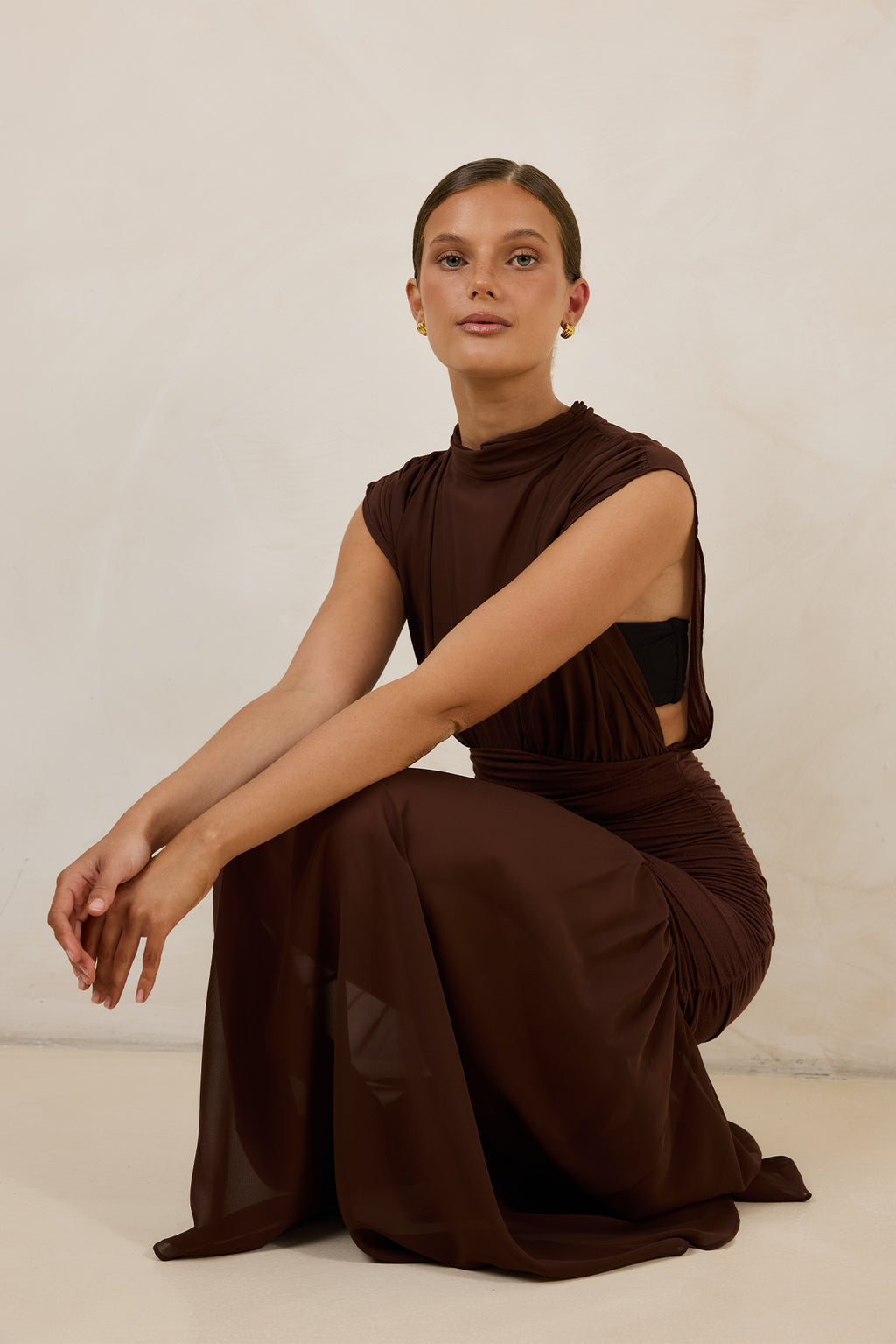 Tate Maxi Dress (Chocolate)