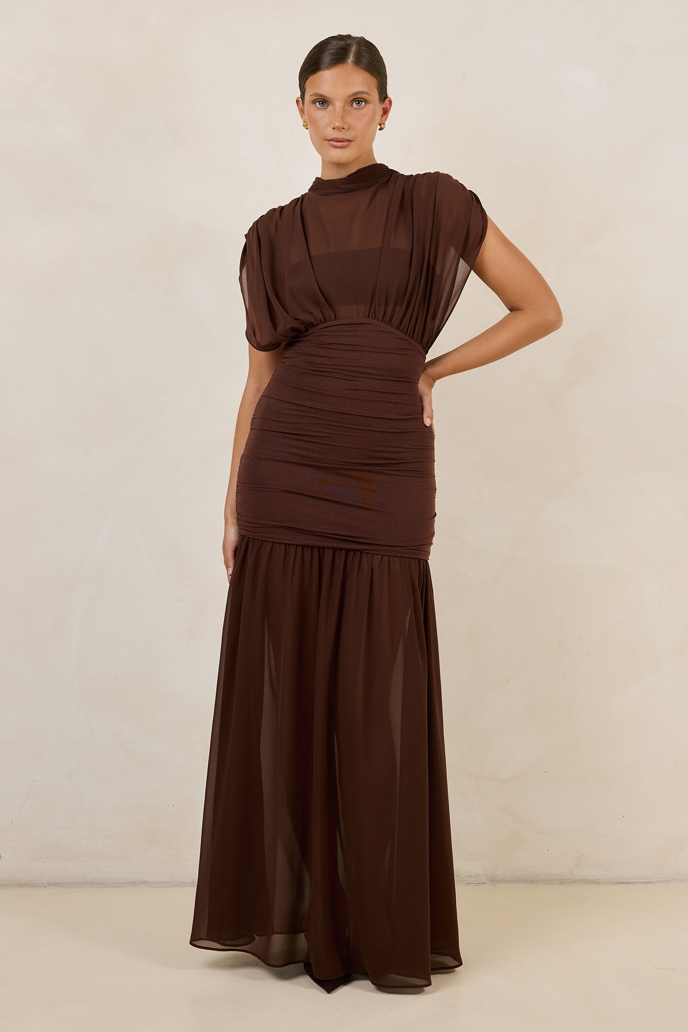 Tate Maxi Dress (Chocolate)