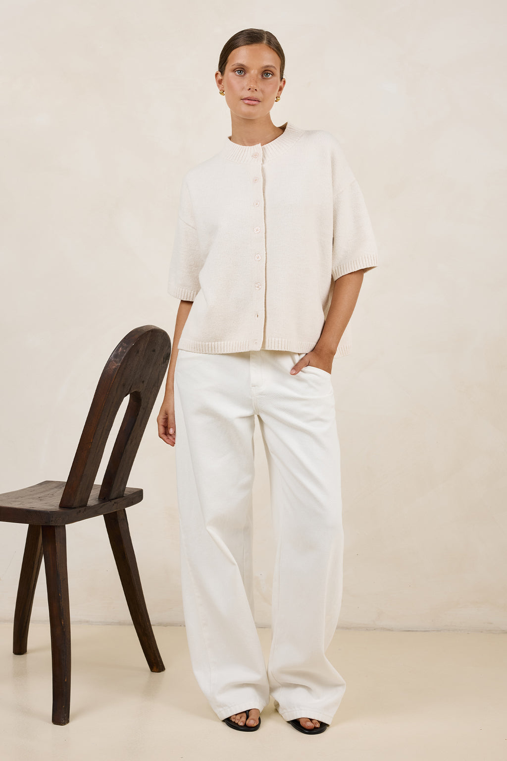Sadie Knit Cardigan (Cream)