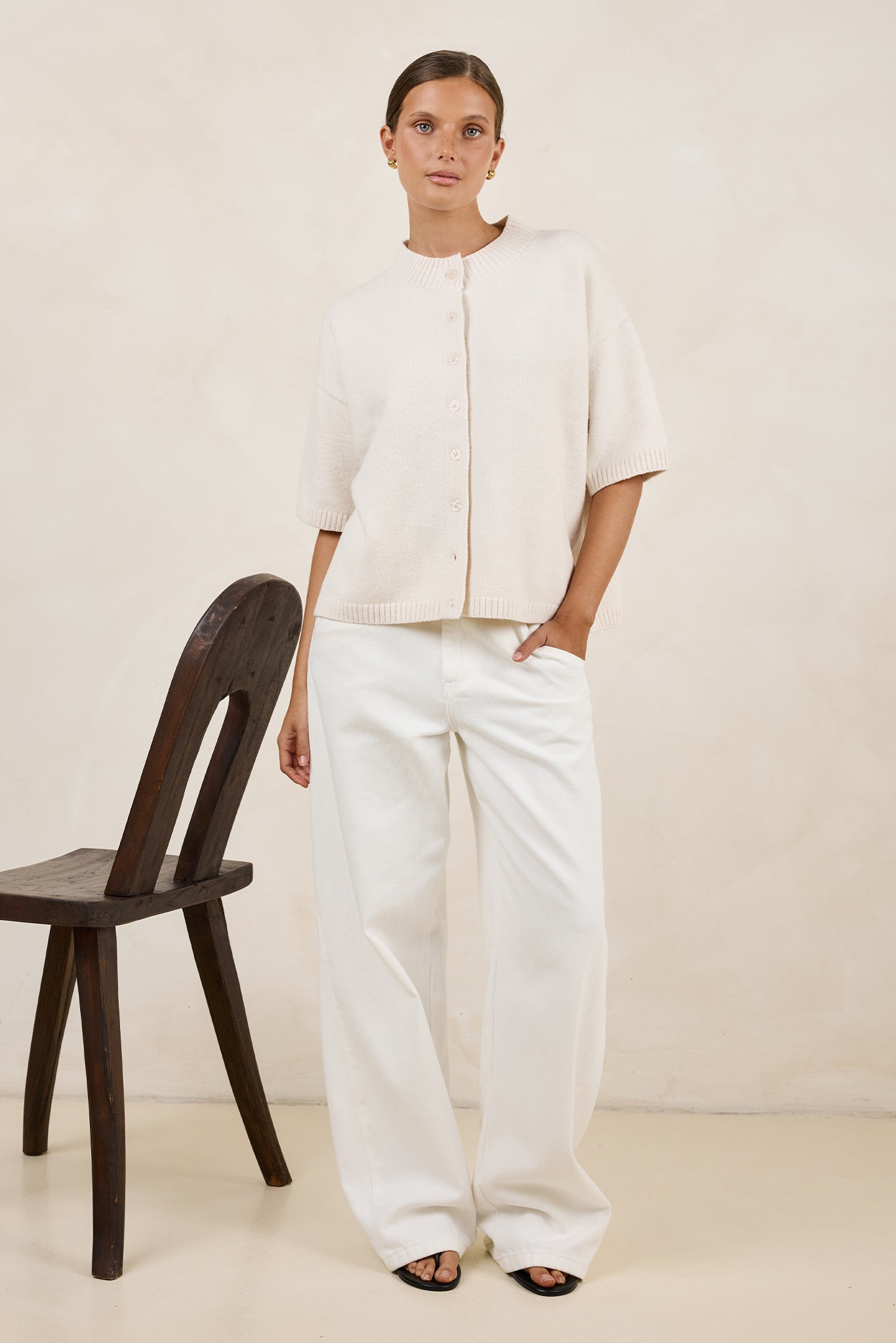 Sadie Knit Cardigan (Cream)