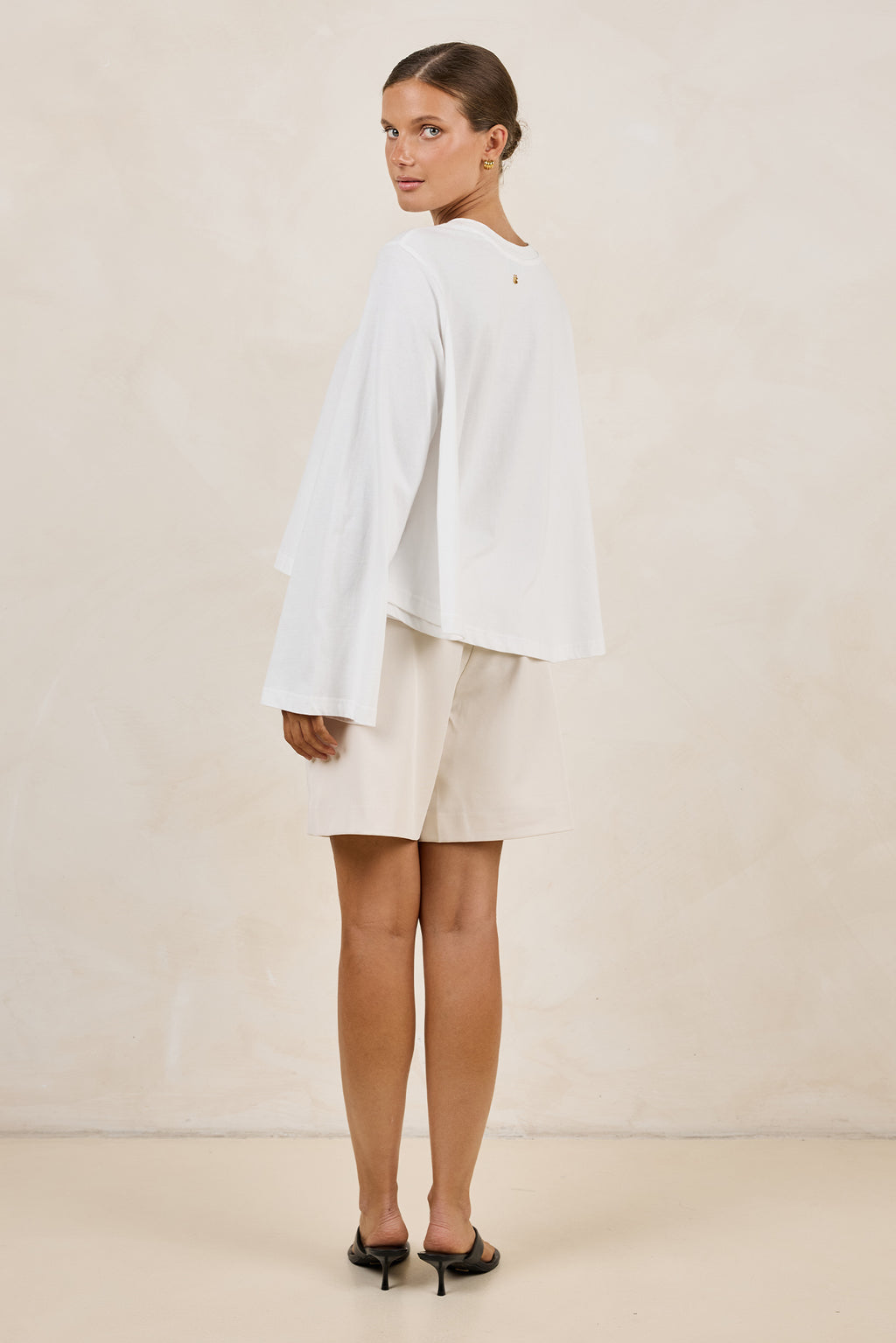 Harper Swing Long Sleeve Tee (White)