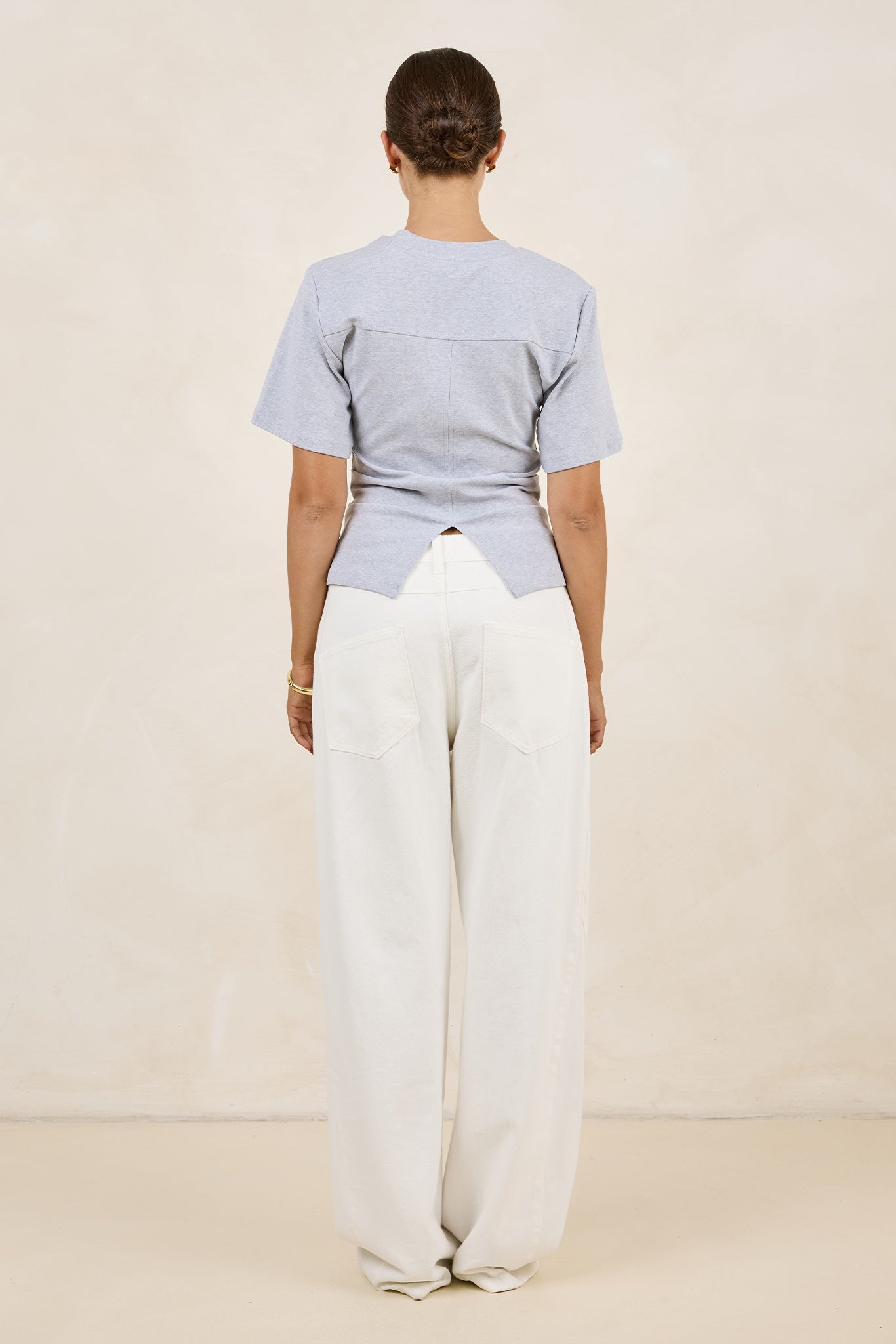 Rory Cinched Tee (Grey Marle)
