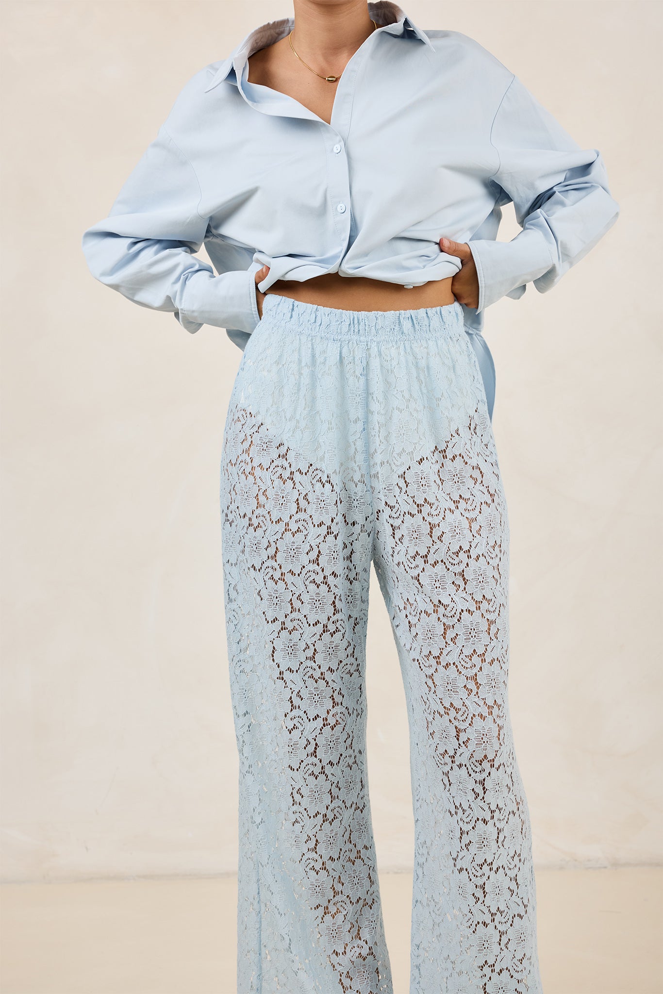 Thea 2.0 Lace Pant (Powder Blue)