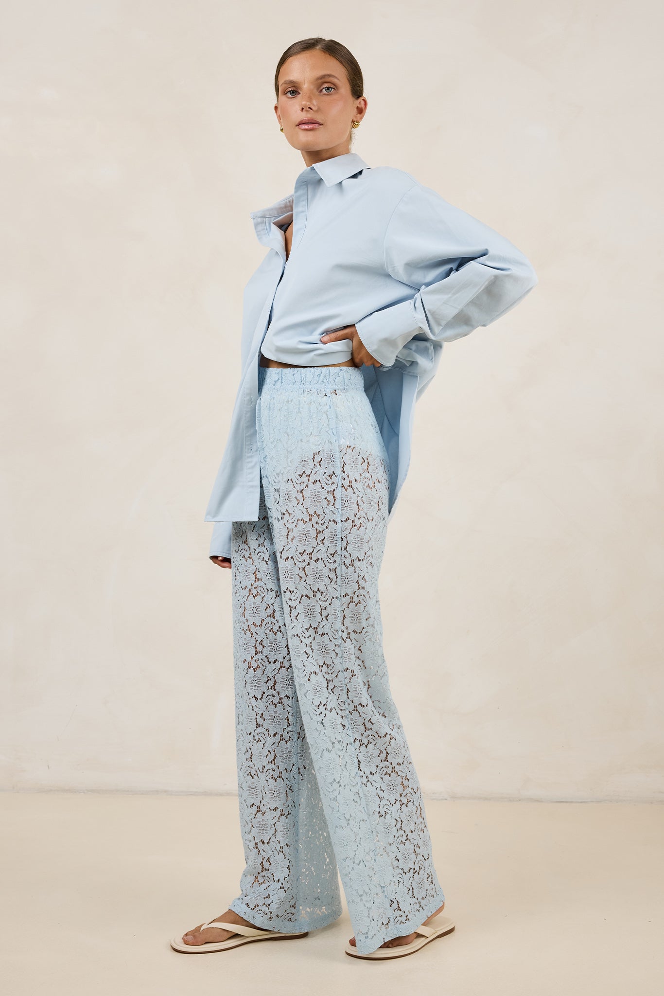 Thea 2.0 Lace Pant (Powder Blue)