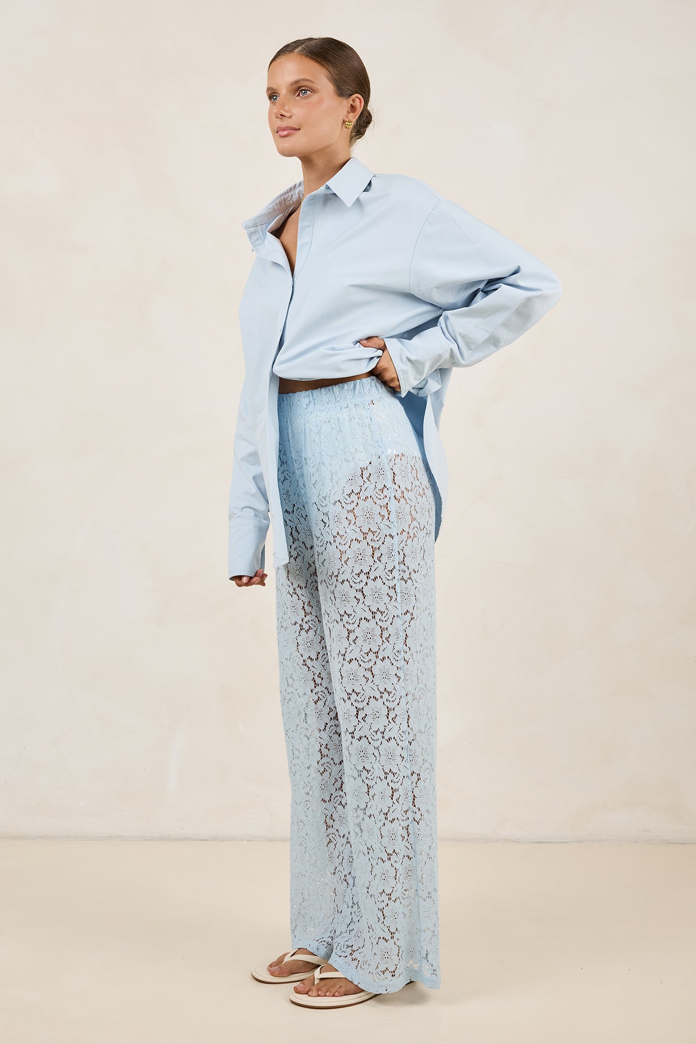 Thea 2.0 Lace Pant (Powder Blue)