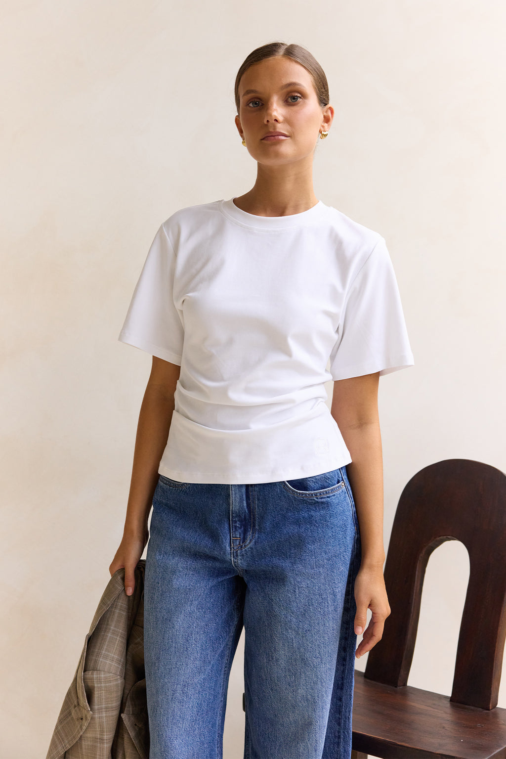 Rory Cinched Tee (White)