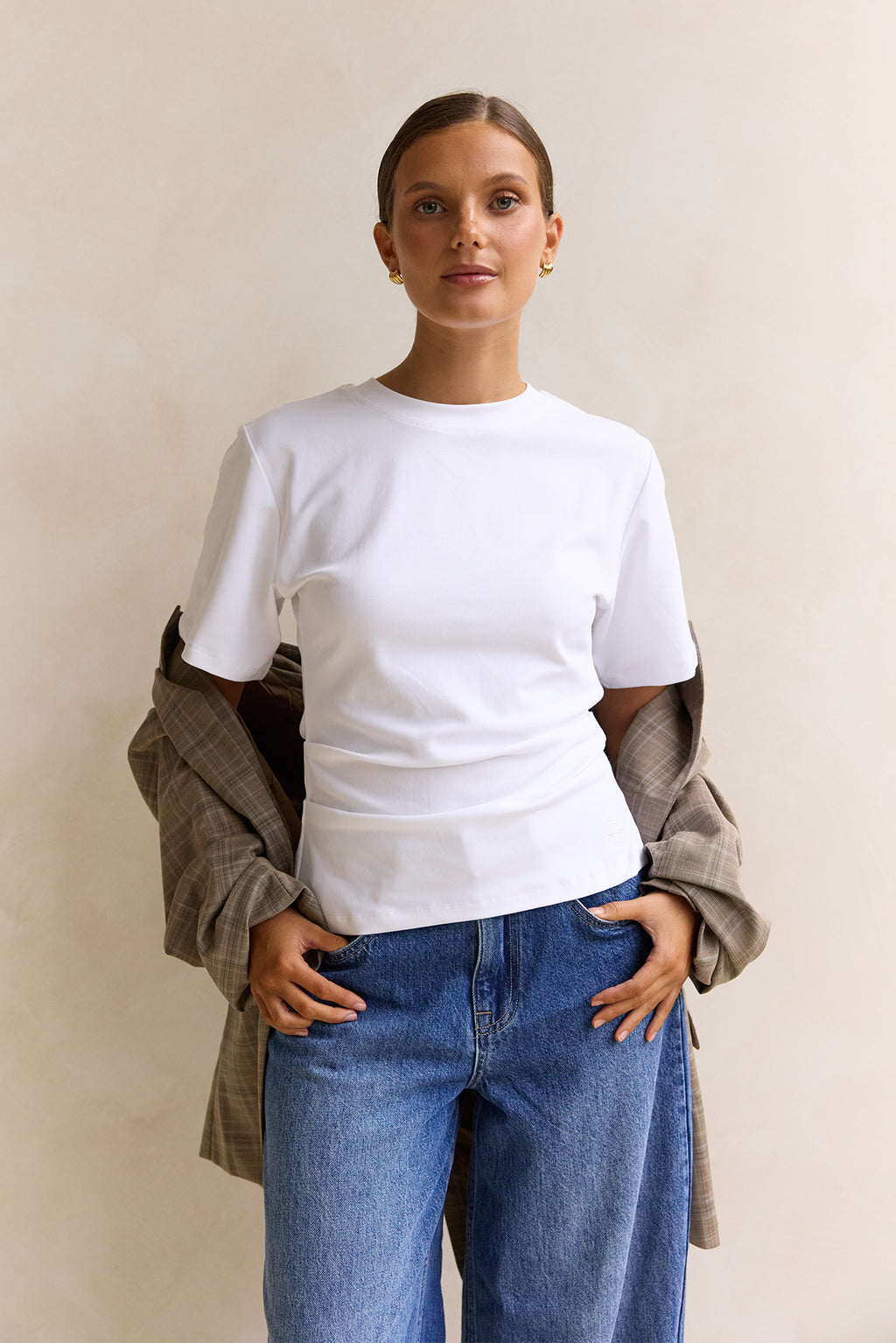 Rory Cinched Tee (White)