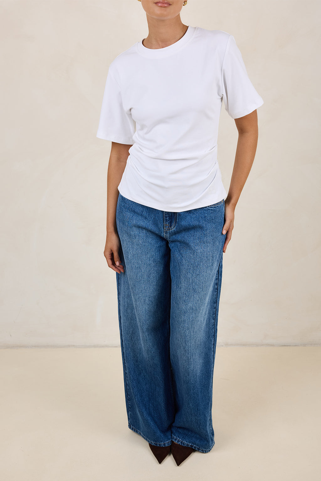 Rory Cinched Tee (White)