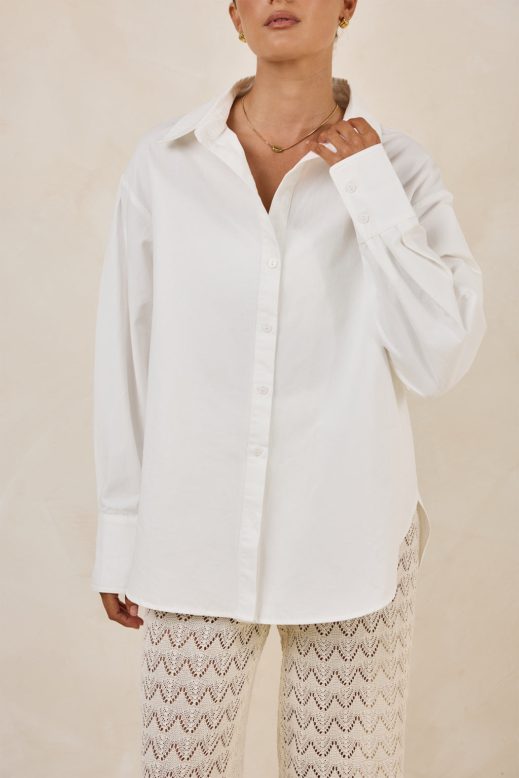 Theo Classic Cotton Shirt (White)