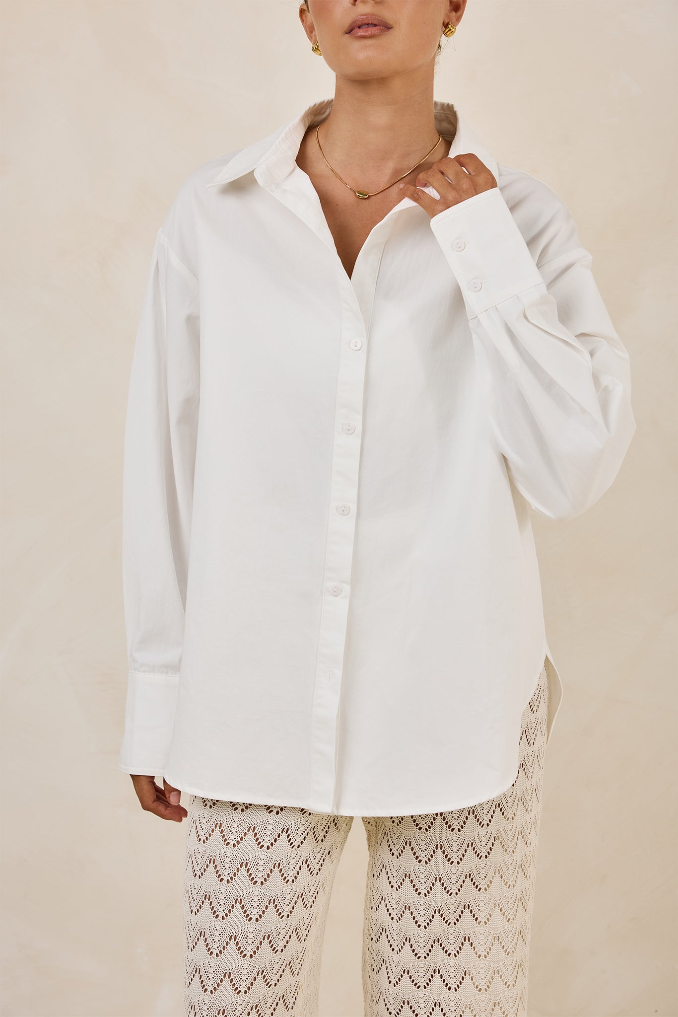Theo Classic Cotton Shirt (White)