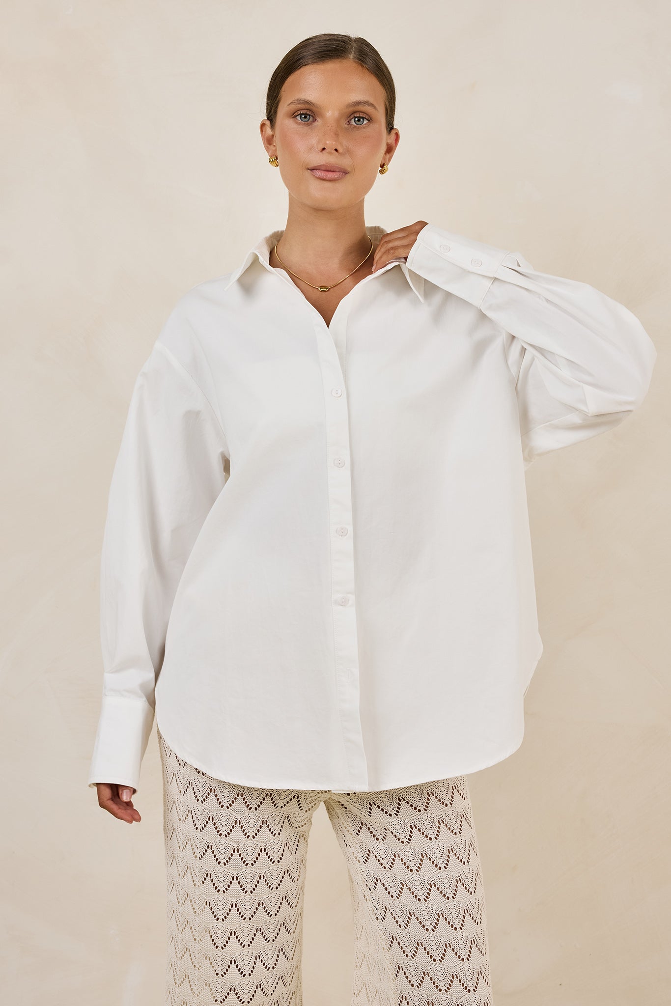 Theo Classic Cotton Shirt (White)