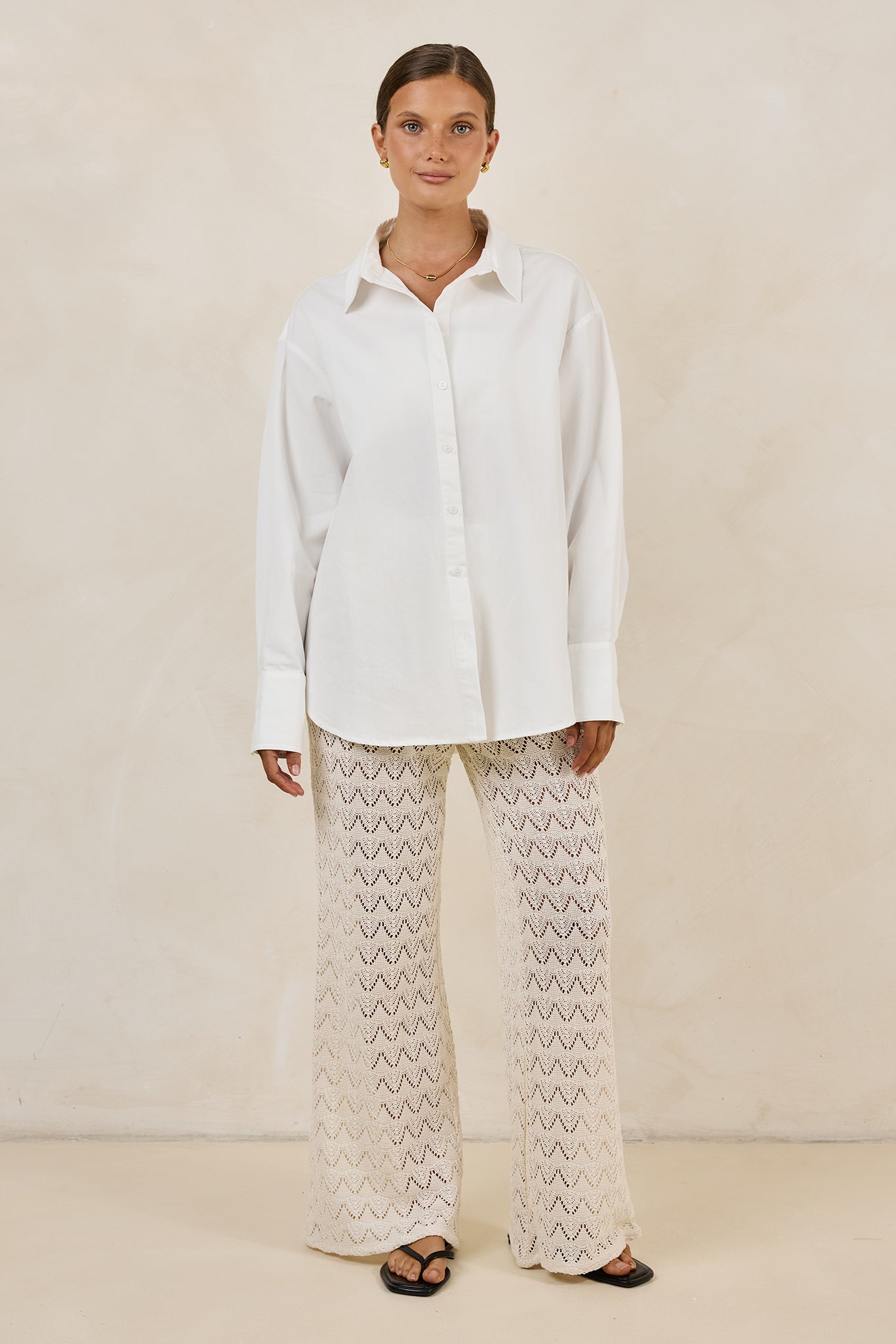 Theo Classic Cotton Shirt (White)