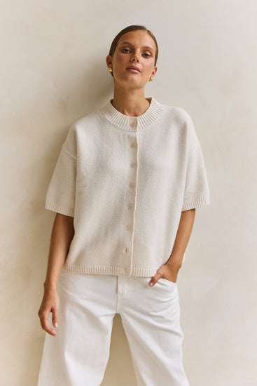 Sadie Knit Cardigan (Cream)