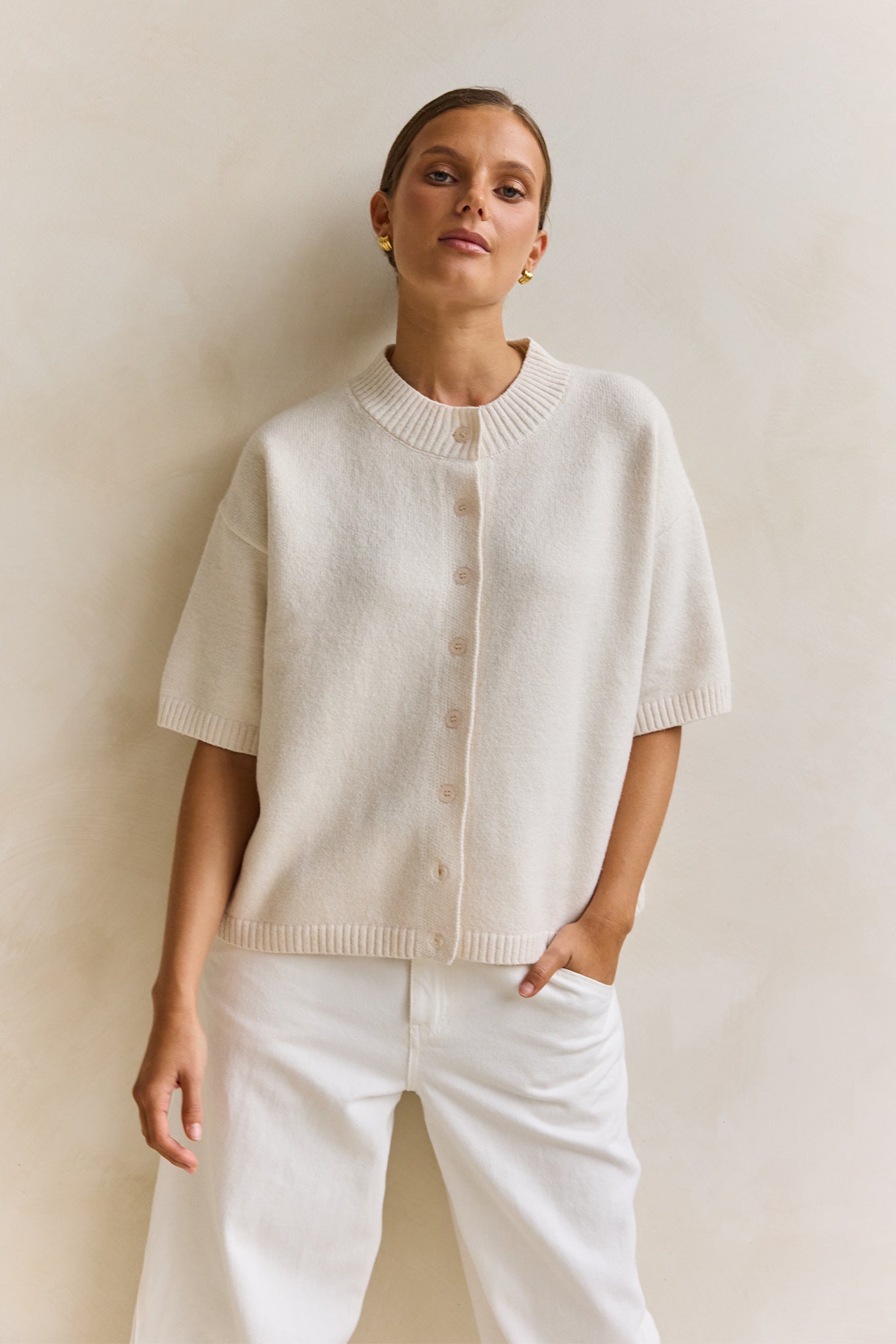 Sadie Knit Cardigan (Cream)