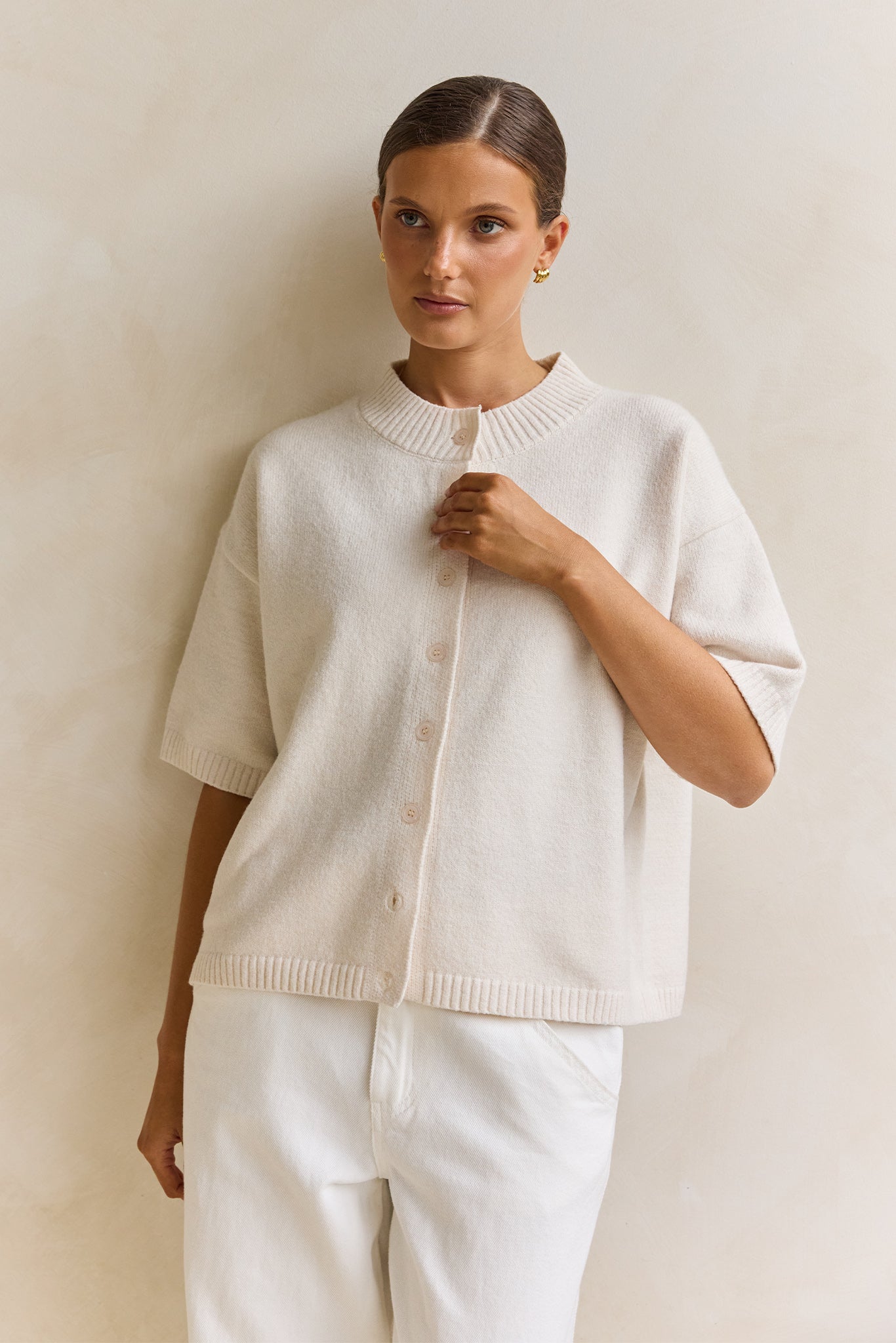 Sadie Knit Cardigan (Cream)