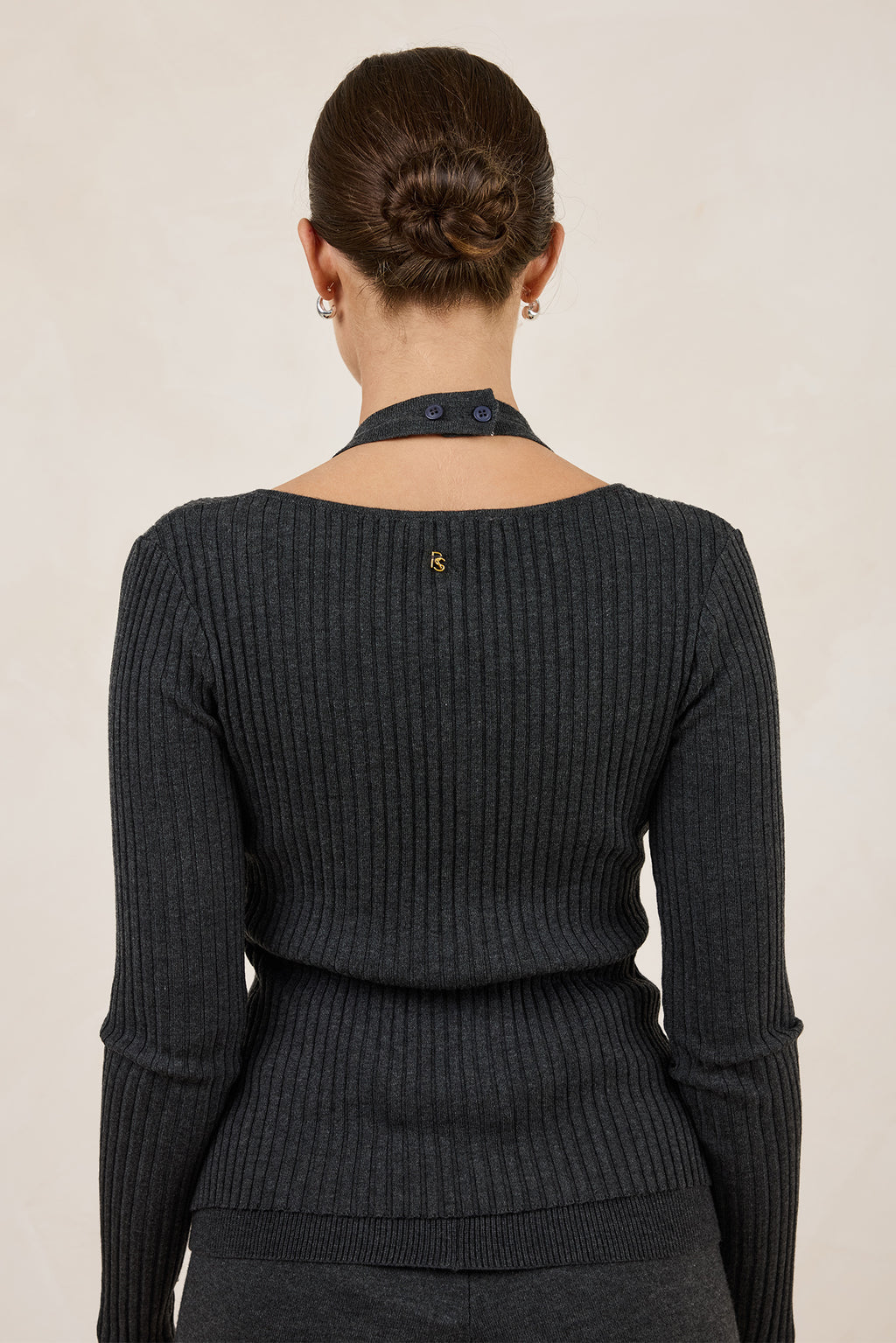 Rylee Knit Cardigan (Charcoal)
