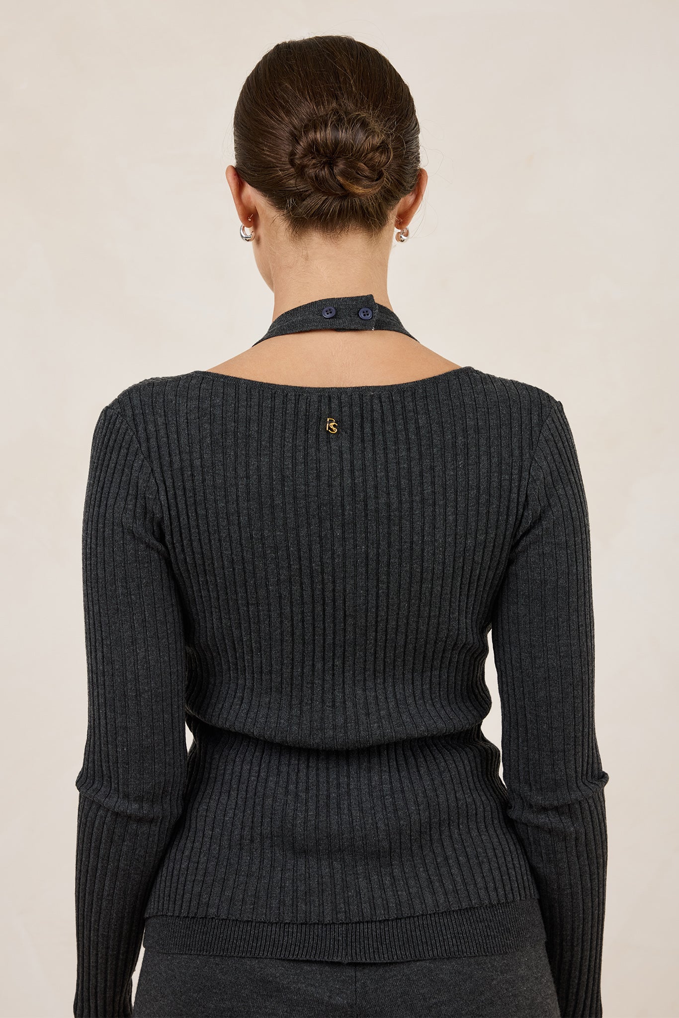 Rylee Knit Cardigan (Charcoal)