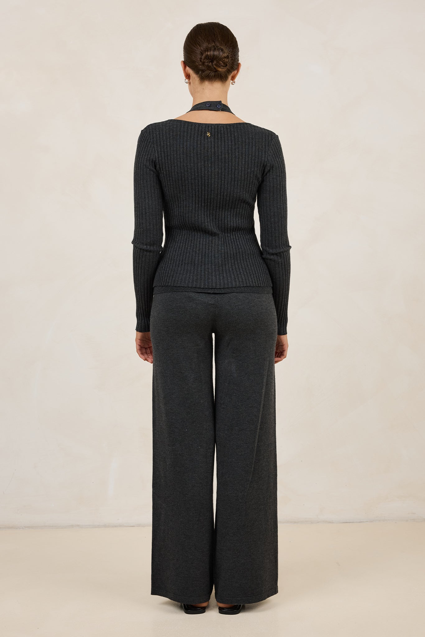 Rylee Knit Cardigan (Charcoal)