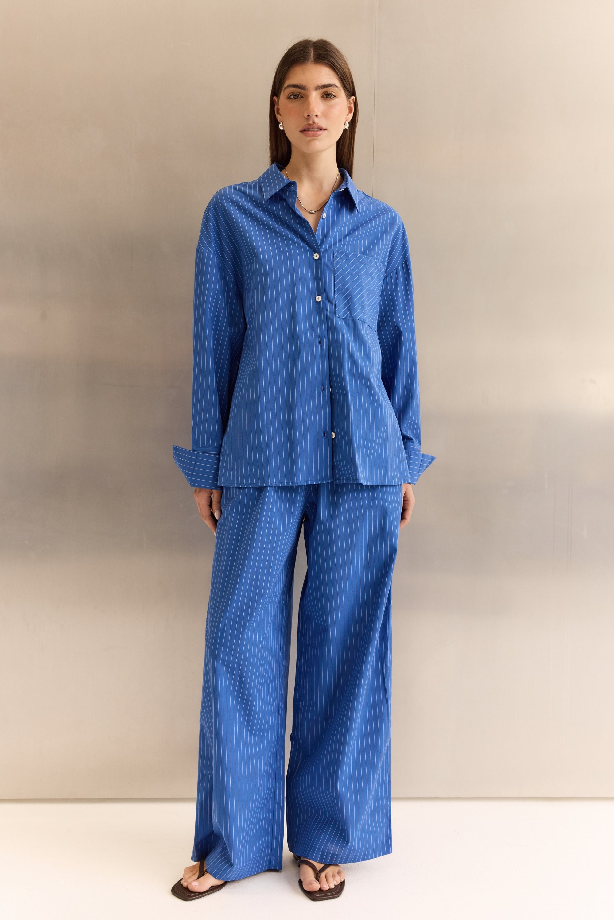 Lucia Pant (Cobalt Stripe)
