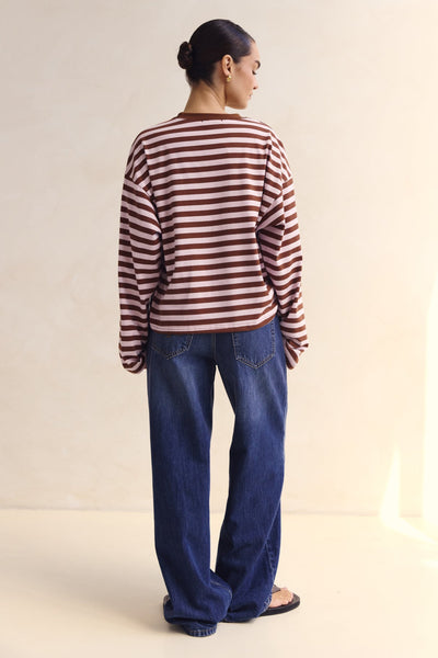Hayes Long Sleeve Top (Pink)