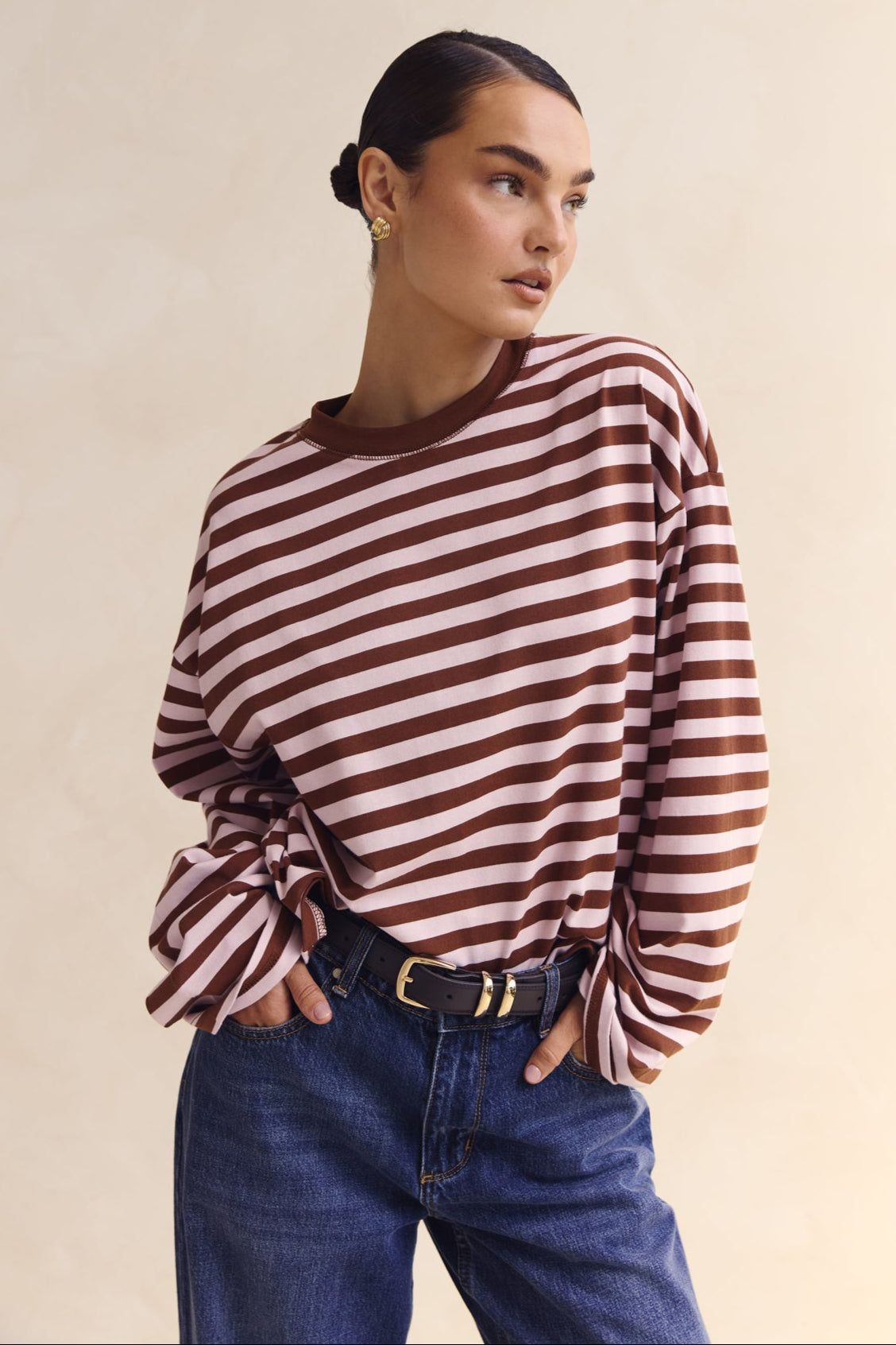 Hayes Long Sleeve Top (Pink)